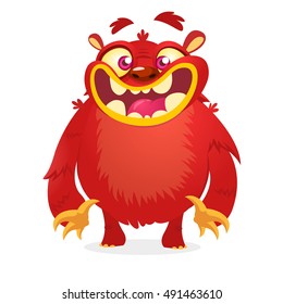 Cartoon red monster