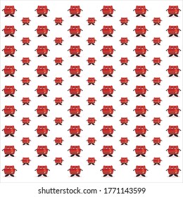 dibujo animado de monstruos rojos sobre fondo blanco