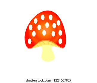 Cartoon red mushroom