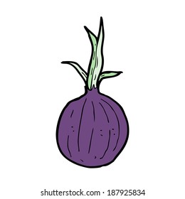 caricatura de cebolla roja