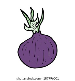 caricatura de cebolla roja