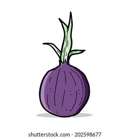cartoon red onion