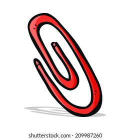 cartoon red paperclip