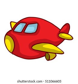 Cartoon red plane for kids design