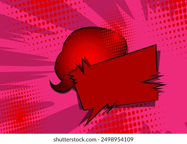 Cartoon red and purple background, comic book backdrop. Retro vector comics pop art design.