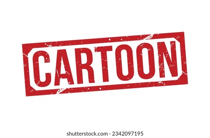 Cartoon Red Rubber Stamp Vektordesign.