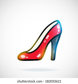 Cartoon red shoe