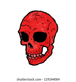 cartoon red skull
