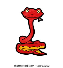 caricatura de serpiente roja