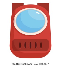 Cartoon cápsula espaço vermelho para animais de estimação está pronto para viagens interestelares