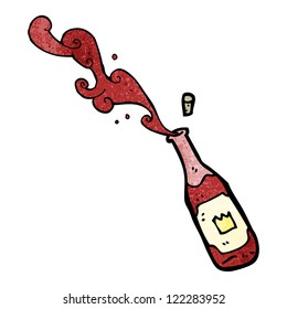vino tinto de dibujos animados