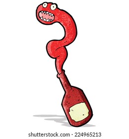 cartoon red wine bottle
