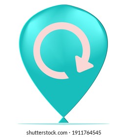 Cartoon Refresh Button Game GUI Ballon