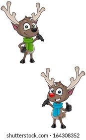 Cartoon Reindeer - Presenting