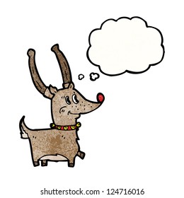 cartoon reindeer with thought bubble
