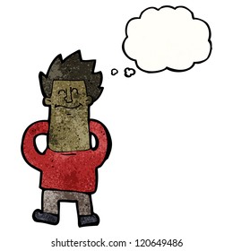 cartoon relaxed man