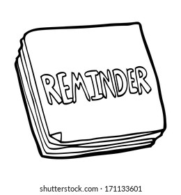 cartoon reminder notes