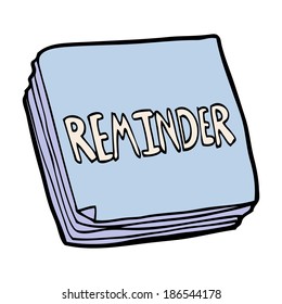 cartoon reminder notes