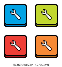 Cartoon Repair or Settings Icons