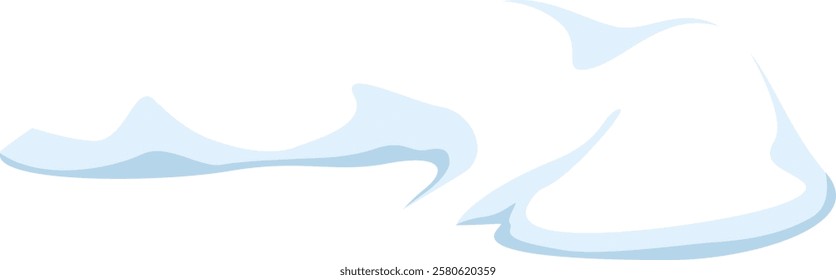 Cartoon representation of a light blue cloud floating gently in a clear sky, creating a serene and peaceful atmosphere, ideal for children s illustrations or weather related projects