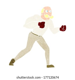 cartoon retro boxer man