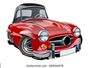 Cartoon retro car. 