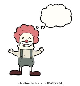 cartoon retro circus clown