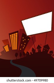cartoon retro city