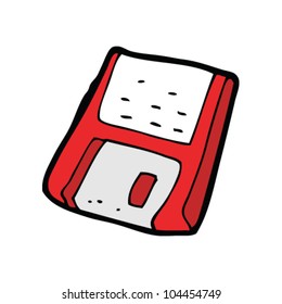 cartoon retro floppy disk