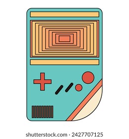 Cartoon retro gadgets game devices old. Gamepad video game controller