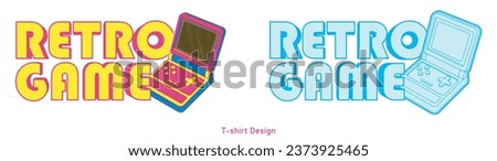 cartoon retro gamepad logo, suitable for clothing, t-shirts, logos, merchandise, printable, etc.