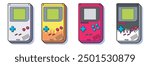 cartoon retro gaming console suitable for stickers t-shirt printable