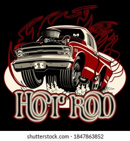 Cartoon Retro Hot Rod Poster Available Stock Vector (Royalty Free ...