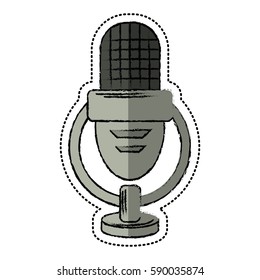 cartoon retro microphone voice