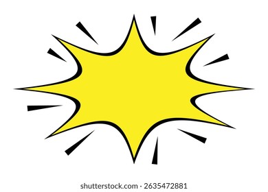 Cartoon retro starburst vector. Comic sunburst effect background. Vector illustration