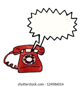 cartoon retro telephone