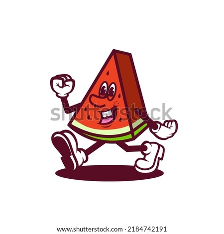 Cartoon retro watermelon design Vector