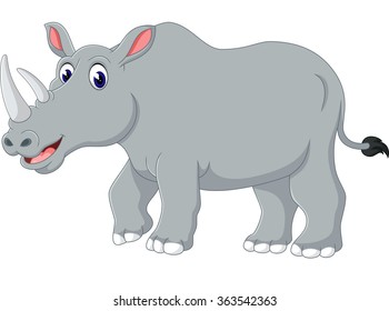 Cartoon Rhino Stock Vector (Royalty Free) 363542363 | Shutterstock