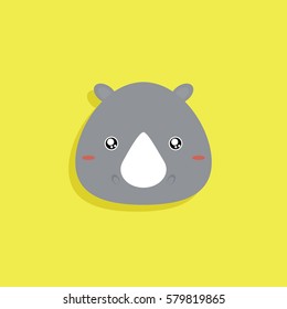 Cartoon Rhino face