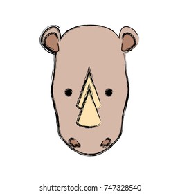 cartoon rhino icon 