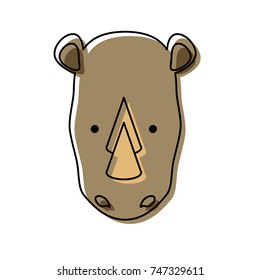 cartoon rhino icon 