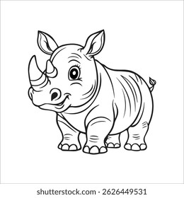 a cartoon of a rhinoceros