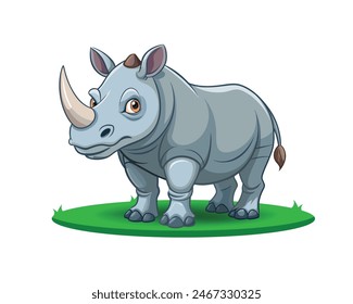 Ein Cartoon-Nashorn ist eine mutige, animierte Figur, die für ihr hartes Äußeres und ihr gehörntes Aussehen bekannt ist. Es steht für Stärke und Widerstandskraft, die oft in abenteuerlichen Geschichten zum Ausdruck kommen.