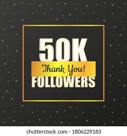 Cartoon ribbon. Creative design. Social media element. Thank you followers. Vector illustration.