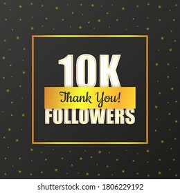 Cartoon ribbon. Creative design. Social media element. Thank you followers. Vector illustration.