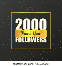 Cartoon ribbon. Creative design. Social media element. Thank you followers. Vector illustration.