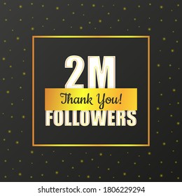 Cartoon ribbon. Creative design. Social media element. Thank you followers. Vector illustration.