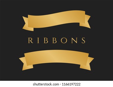 Cartoon ribbon set vector illustration. Banner ribbon vector set. Colored ribbon for decoration