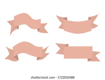 cartoon ribbon. Vector Set isolated on a white background. Ribbon collection