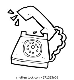 teléfono de llamada de dibujos animados
